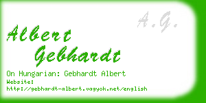 albert gebhardt business card